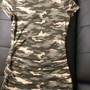 Camo dress with adjustable straps on the side